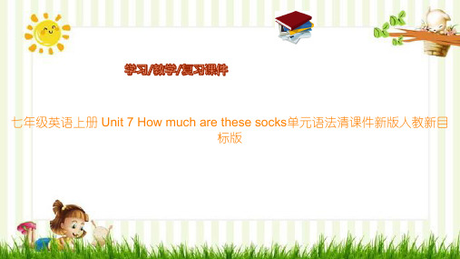 七年级英语上册 Unit 7 How much are these socks单元语法清课件