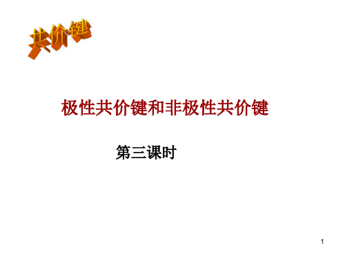 极性键和非极性键以及分子间作用力自己用ppt课件