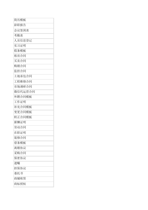 办公关键词
