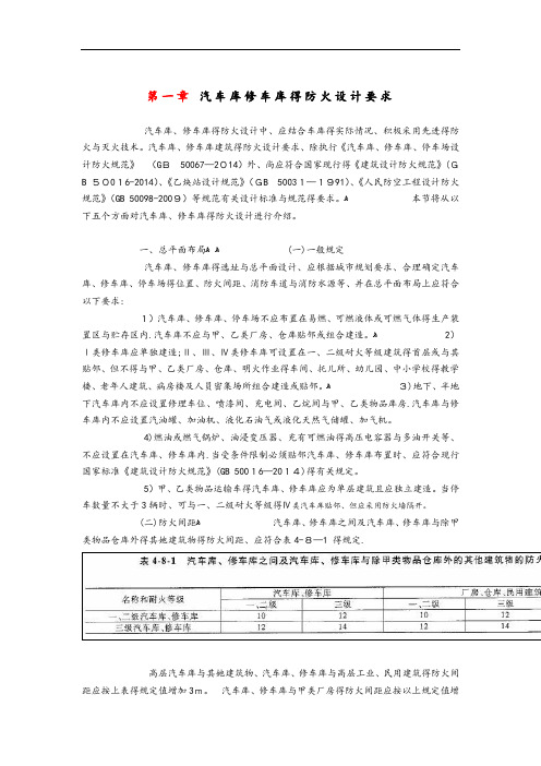 汽车库修车库的防火设计要求内容