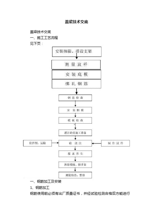 盖梁技术交底