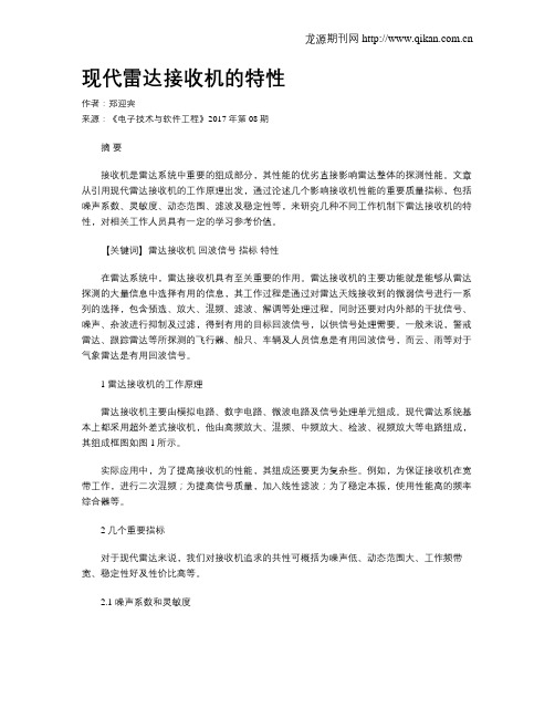 现代雷达接收机的特性