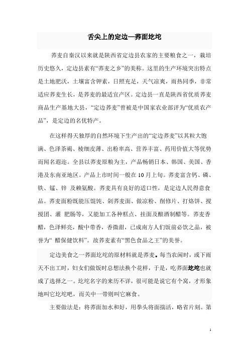 舌尖上的定边