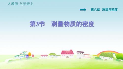 部编人教版八年级物理上册 第6章 质量与密度 6.3 测量物质的密度(1)