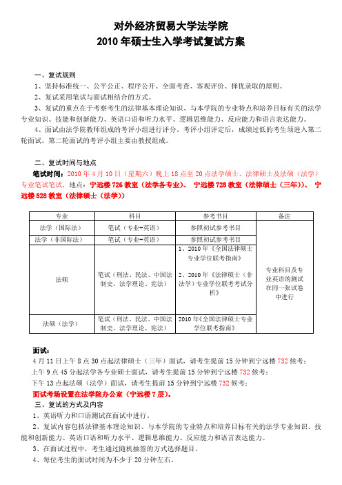 对外经济贸易大学法学院