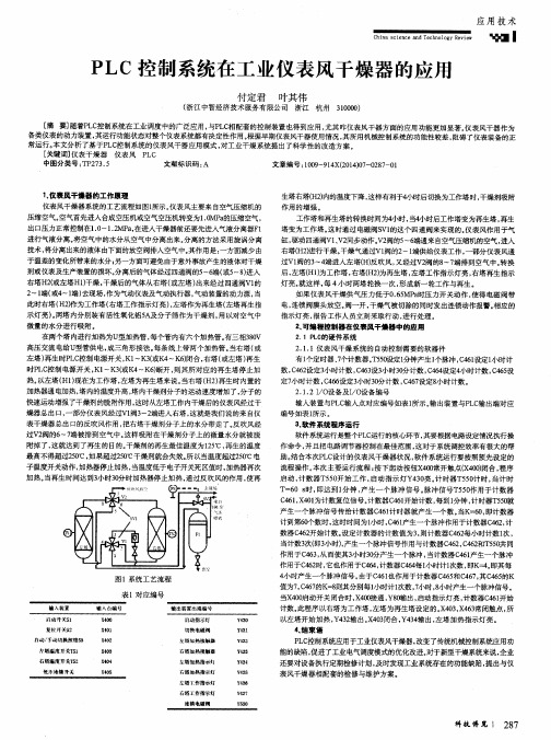 PLC控制系统在工业仪表风干燥器的应用