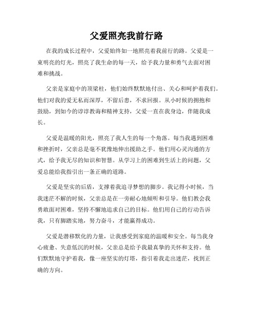 父爱照亮我前行路