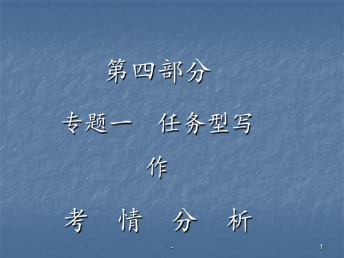中考语文复习任务型写作考情分析及知识讲解PPT课件