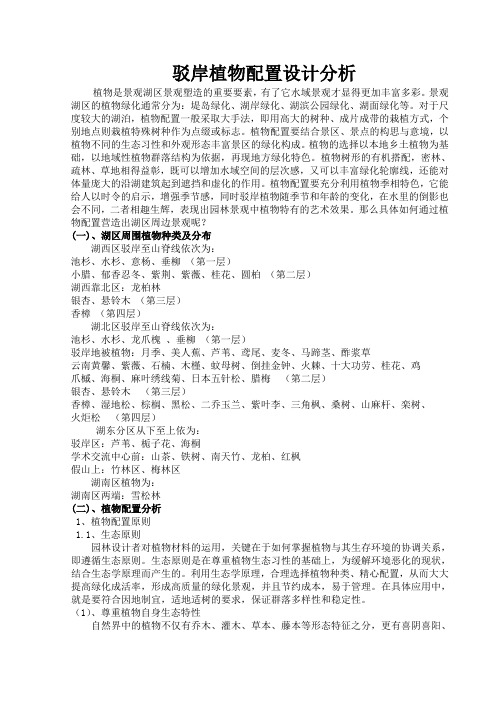 驳岸植物配置设计分析