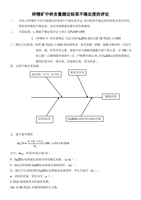 锌的不确定度
