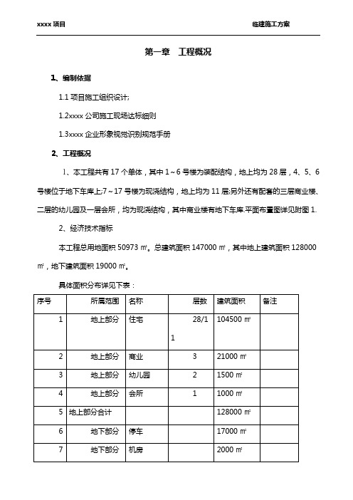 住宅施工项目临建方案(审批通过版)