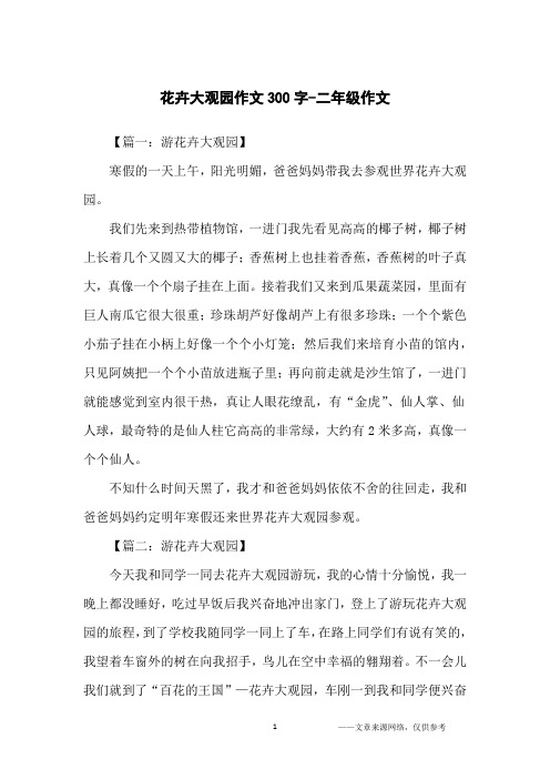 花卉大观园作文300字-二年级作文