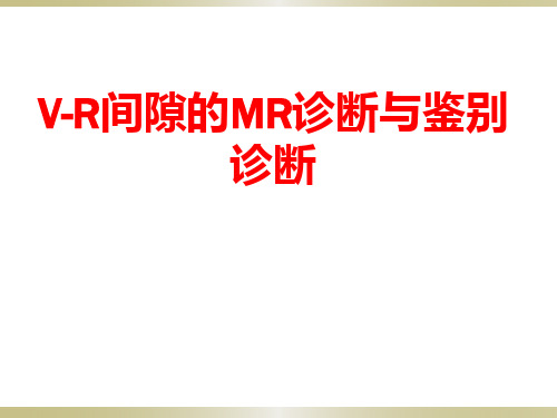脑血管周围间隙(V-R间隙)的MRI诊断与鉴别诊断