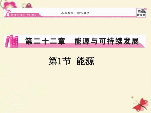 九年级物理全册第22章能源与可持续发展第1节能源课件(