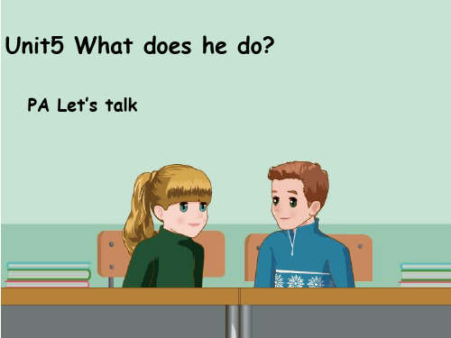 PEP小学英语六年级上册Unit 5   What does he do ？Part A Let’s talk 课件