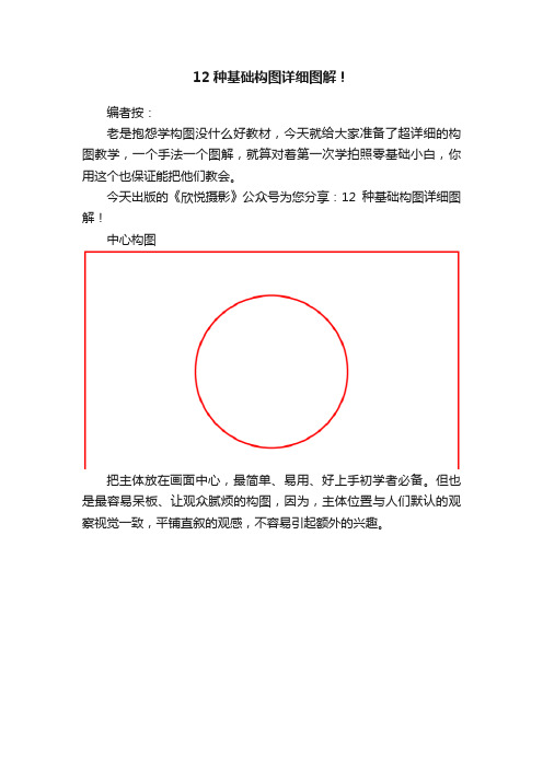 12种基础构图详细图解！