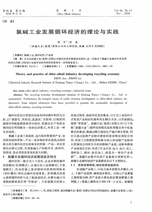 氯碱工业发展循环经济的理论与实践