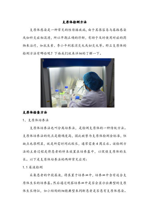 支原体检测方法