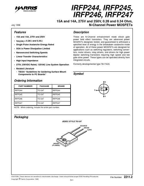 IRFP244中文资料