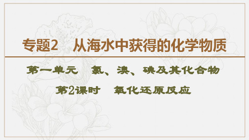 2019-2020同步苏教化学必修一新突破课件：专题2 第1单元 第2课时 氧化还原反应 .ppt