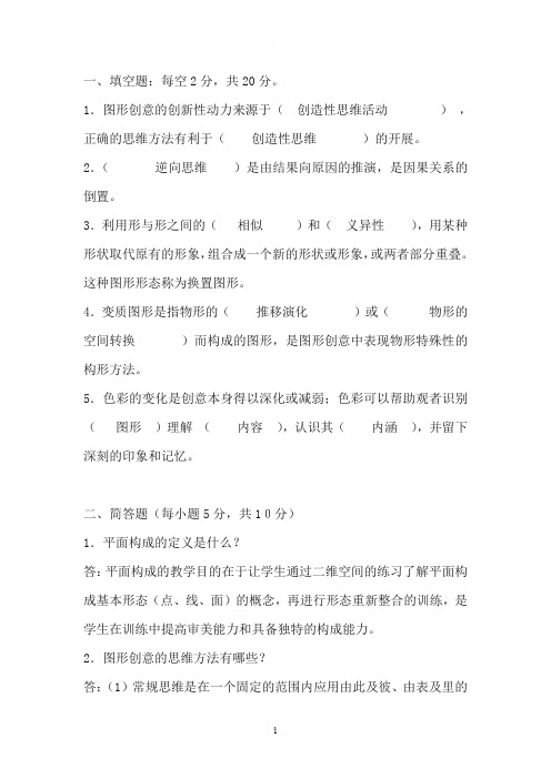 图形创意考试题