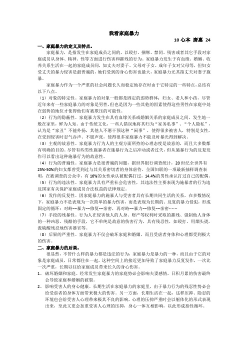 家暴论文