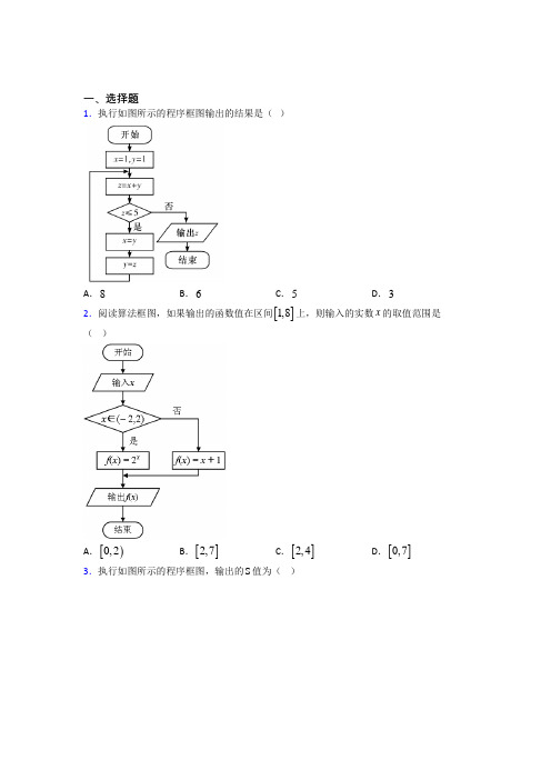 (压轴题)高中数学必修三第二章《算法初步》检测卷(包含答案解析)(1)