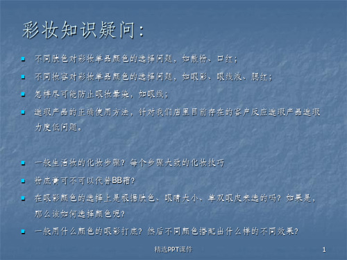 化妆专业知识全套教案ppt课件