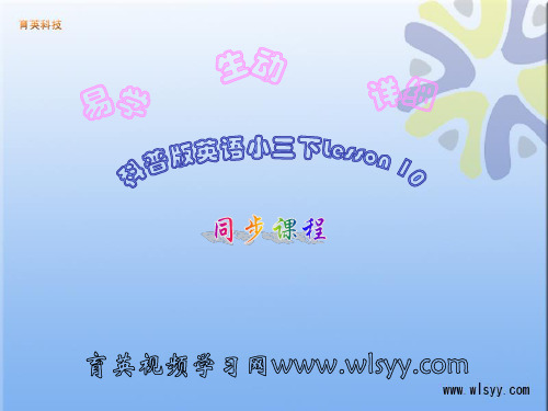 科普版英语小学三年级下第10课件