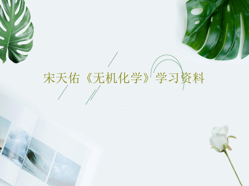 宋天佑《无机化学》学习资料共337页
