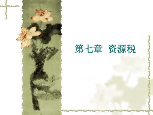 第七章资源税