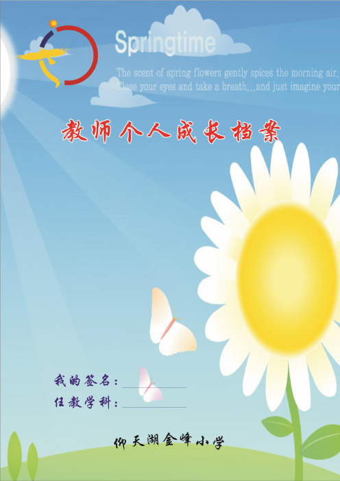 教师个人成长档案模版