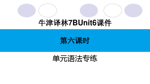 牛津译林7BUnit6 单元语法专练练习课件