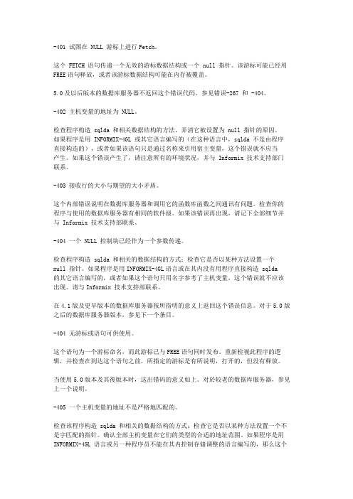 Informix错误代码中文解释(转6)