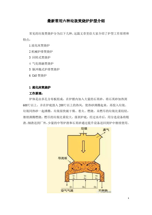 最新常用六种垃圾焚烧炉炉型介绍