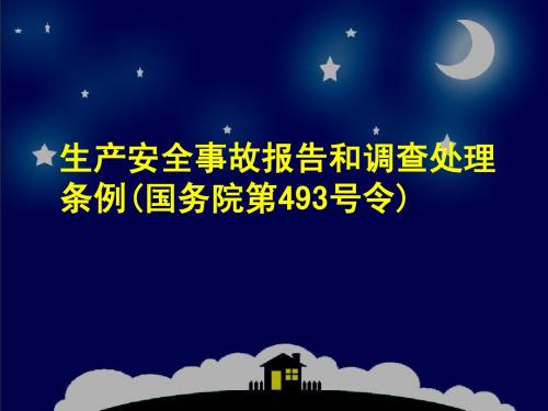 生产安全事故报告和调查处理条例
