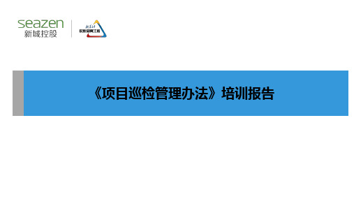 房地产项目巡检管理办法培训
