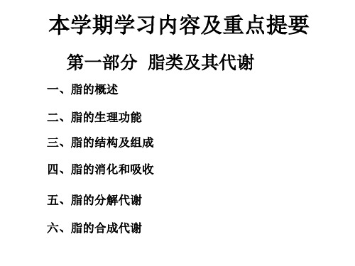 脂肪代谢课件
