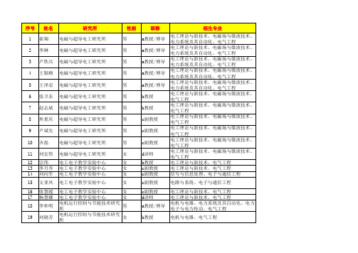 华北电力大学(北京)电院导师简介