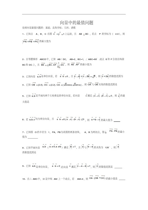 向量最值