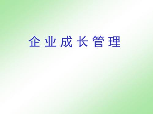 企业成长理论ppt课件