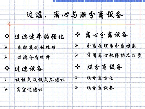 过滤离心膜分离.