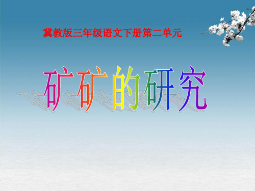 《矿矿的研究》PPT课件二