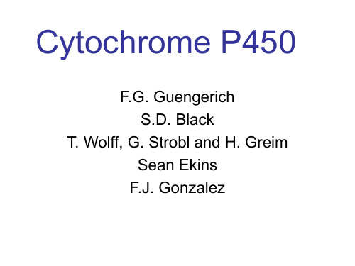 Cytochrome P450 enzyme细胞色素P450酶.ppt