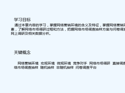 网络营销环境与市场研究 PPT