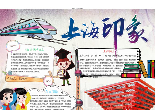 WORD小报：上海印象word小报手抄报模板