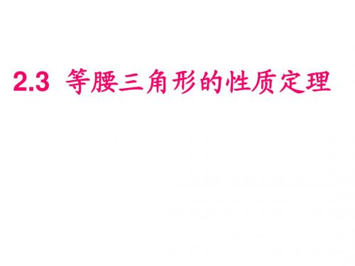 2.3等腰三角形的性质定理
