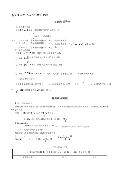 等价无穷小量替换定理