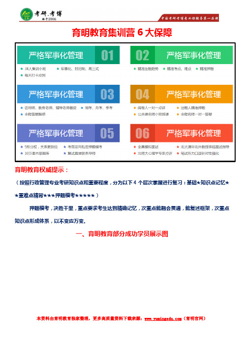 2020年中国人民大学行政管理专业考研参考书,笔记资料