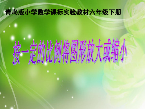 青岛版小学数学六年级下册 按照一定的比例将图形放大和缩小市优质课一等奖课件